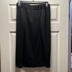 Ashley Stewart black pencil skirt with back split size 26/28. NWT